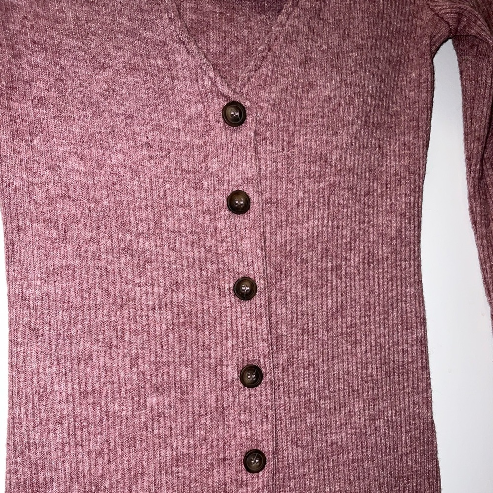 Women's Ribbed Button-Down Dress - Picture 2 of 6